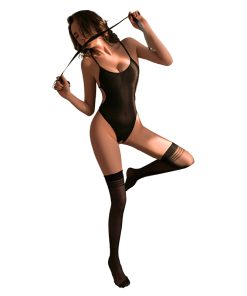 Crotchless Chemisole Back-Naked Bodysuits featuring a daring open back design and a seductive crotchless feature, perfect for intimate moments.